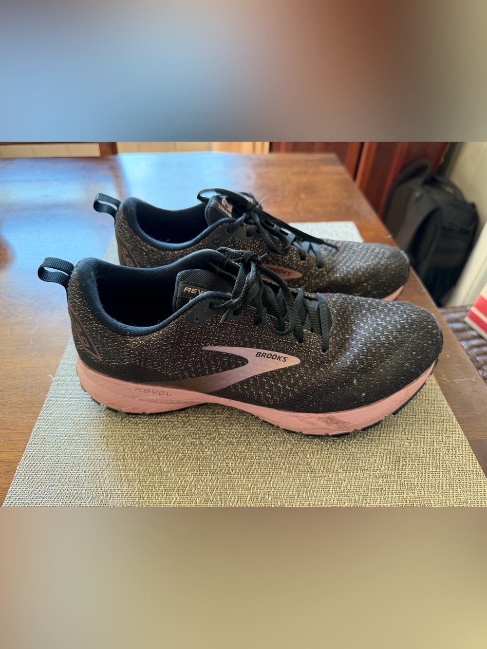 Brooks Revel 4 Running Shoes in Black and Rose